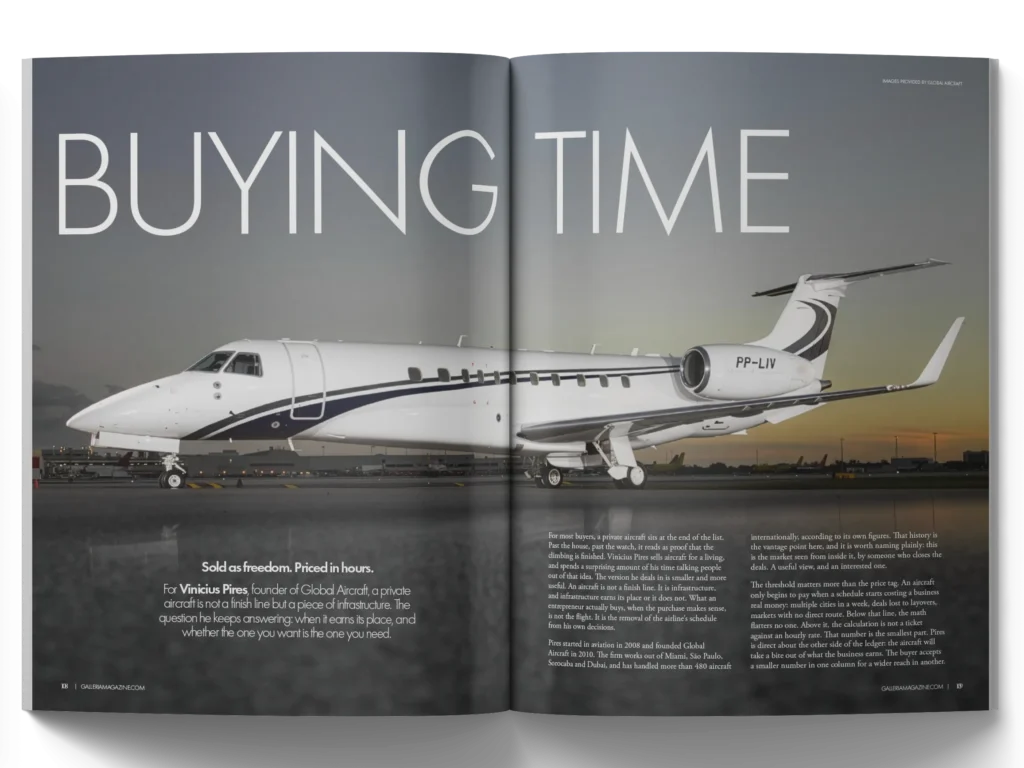 In print — "Buying Time", Vinicius Pires and Global Aircraft.